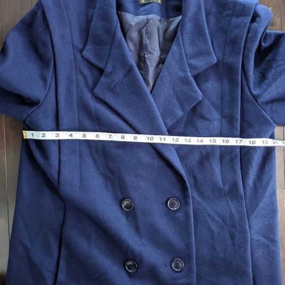 Vintage Navy wool double breasted coat - Picture 16 of 16